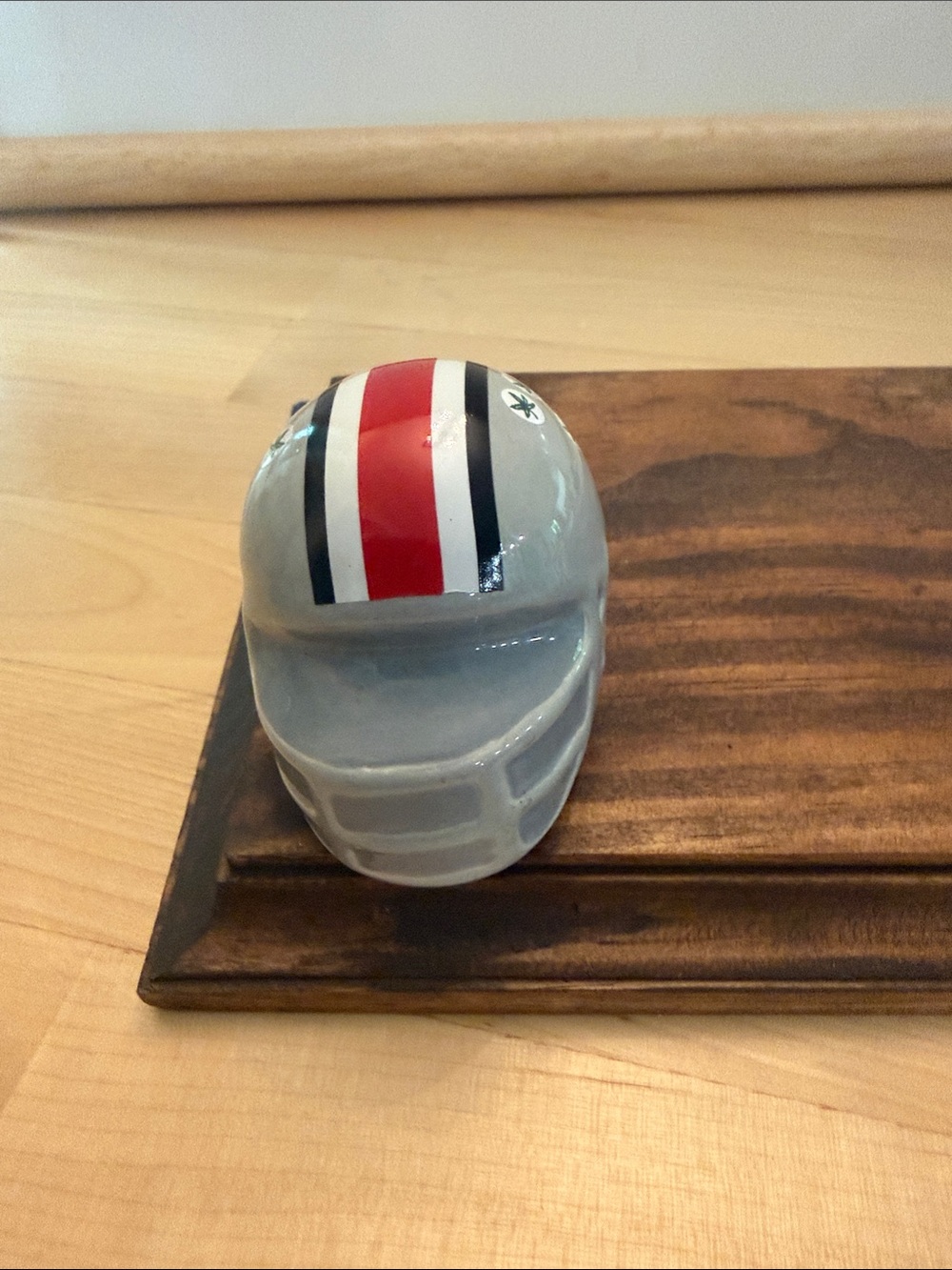 Nora Fleming Ohio State University mini helmet